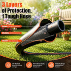 115FT Retractable Garden Hose Reel 5/8 Inch - Heavy Duty Wall Mounted Retractable Hose Reel with 9-Pattern Nozzle, 180° Swivel Auto Rewind, Any Length Lock Water Hose Reel for Yard Garden Car Washing - Image 4