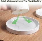 Ceramic Plant Saucer 8.5 Inch 2 Pack White, Fits Pot Base Under 8 Inch - Image 5