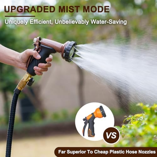FANHAO 7 Spray Patterns Metal Garden Hose Nozzle with Lockable Trigger - Image 6