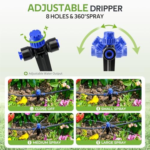 HIRALIY 100FT Drip Irrigation Kit for Raised Beds & Gardens - Image 3