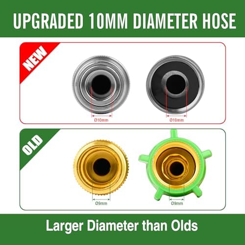 SKYWARD 304 Stainless Steel Lightweight Durable Garden Hose with Female to Male Metal Connector,Flexible, Leak-Proof,Easy to Use & Store Water Hose, High Water Flow (30ft) - Image 4