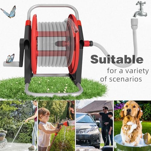 Garden Water Hose Reel,Holds 50-60 Ft of 5/8" Hose - Image 4