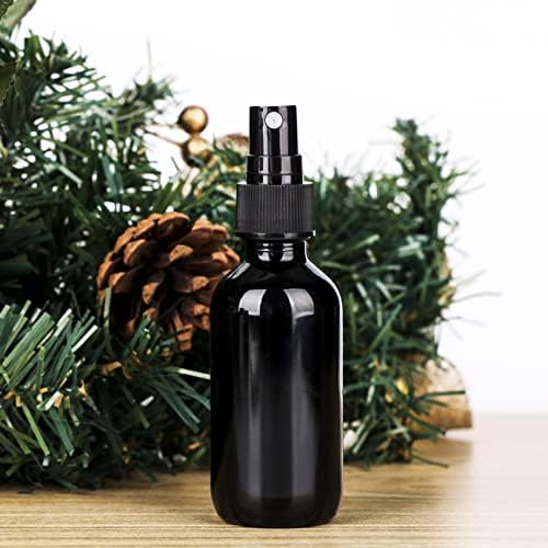 2oz Glass Spray Bottle, Fine Mist Boston Glass Bottles with Black Fine Mist Sprayer Small Clear Bottles for Essential Oils, Bath, Beauty, Hair & Cleaning, UV Black, Pack of 24 - Image 7
