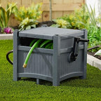 Suncast 100 ft Garden Hose Reel Hideaway, Cyberspace Grey - Image 5
