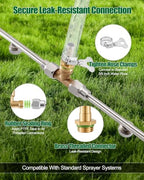 10 Nozzle Sprayer Boom, Stainless Steel Garden Sprayer Wand Extension - Image 5