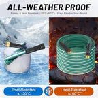 5/8 in. Heavy-Duty Garden Hose – Flexible, Expandable, Durable, Leak-Free & Lightweight | All-Weather Water Hose with Crush-Resistant Fittings – Green/White (25ft) - Image 4