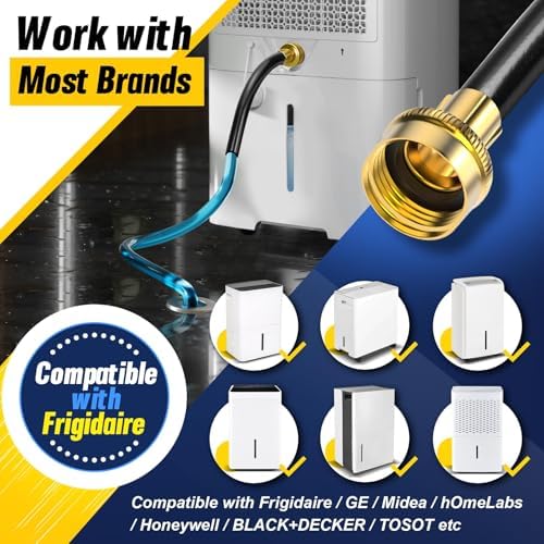30FT Dehumidifier Drain Hose with 3/4" FHT Brass Connector, Leak-Proof - Image 4