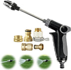 High Pressure Garden Hose Nozzle, Adjustable Pressure Washer Spray Gun for Hose, Universal 3/4-inch Power Jet Water Attachment with Foam Dispenser for Car Wash, Patio, Pets, No Electricity (Set B) by SEPSUMMER