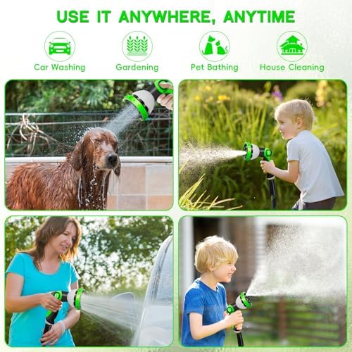 50FT Garden Hose,Flexible Water Hose, 10-Function Sprayer, Non-Expanding - Image 6