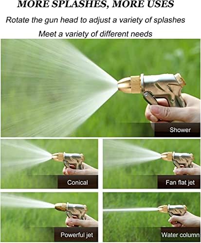 Garden Hose Reel with Hose, Wall Mounted/Portable Tote Hose Reel Cart with 5 Sprayer Modes Nozzle, Heavy Duty Stainless Steel Hose Holder Hose Hanger, Outside Water Pipe Rack Winding Tool ( Size : 40m - Image 5