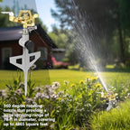 Chengu 4 Pack Adjustable Impact Water Lawn Sprinkler, Heavy Duty Sprinkler Head and Zinc Alloy Spike Base for Large Area Grass Yards Garden Irrigation - Image 5