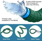 Expandable Garden Hose 50 ft with 10 Function Nozzle Sprayer, Lightweight & No-Kink Flexible Water Hose with Durable Latex Core & Solid Brass Fittings, 50ft Retractable Stretch Hose (DarkGreen) - Image 3