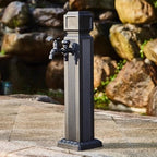 Freestanding Faucet Antifreeze Faucet,Outdoor Garden Hose Holder Stand,Decorative Water Feature Fountain Water Hydrant,for Villa Courtyard, Outdoor Park(W110cm/43.3in) by Unknown