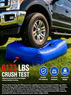 100 Gallon Water Bladder Tank, 2000D PVC Portable Water Storage Bag Blue - Image 3