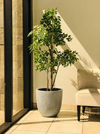 Kante Blue Gray Concrete Planter 10" Dia All-Weather Round Small Pot - Image 2