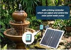 generic 50W Solar Panel 22W Water Fountain Pump Kit with Battery Box & Timer Controller, 12V DC Solar Powered Pond/Fountain/Submersible Pump for Garden, Outdoor, Pool - Image 3