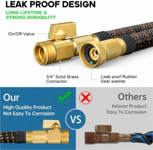 50FT Expandable Garden Hose,Lightweight&Flexible,Anti-burst Fabric - Image 5