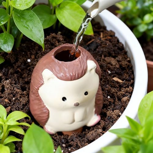 MCleanPin 4 Pack Plant Watering Spikes and Globes Handmade Terracotta Self-Watering Planter Insert Automatic Plant Waterer Devices for Indoor Outdoor Plants (Forest Animals) - Image 3