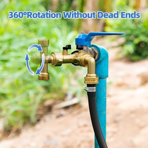 Hot/Cold Short Water Hose 3/4" x 15 ft + 2pcs 90 Degree Garden Hose Elbow - Image 7