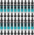 Threlaco 20 Pack Garden Hose Quick Connect with Shut Off Valve,3/4" Plastic Water Hose Connector Fittings,40 Male Adapters & 40 Washers for Sprinkler Nozzle Watering Repair by Threlaco