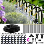 100FT Drip Irrigation Kit, 32 360° Copper Nozzles, Garden Watering System by PNNEQ