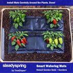 SteadySpring® Smart Watering Garden Mat for Raised Garden Beds 30-Day Irrigation Auto Refills with Rain for Gardens, Tomato Plants, Flowers (2-Pack) - Image 6