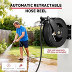 Pressure Washer Hose Reel 3/8" x 50 ft, Retractable Reel Only - Image 3