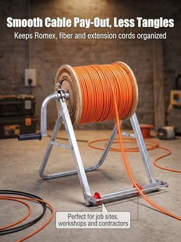 Folding Single Spool Cable Rack, Hose Reels, cable caddy, garden hose reel - Image 3