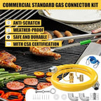 Safety System Kit, 3/4" Natural Gas Hose, 36" Commercial Kitchen Gas Hose, Mobile Gas Connector Hose Kit with 2 Elbow Fittings, 3/4 Flexible Gas Line - Image 6