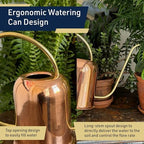 Kings County Tools Copper Watering Can Indoor Plants, 48oz - Image 4