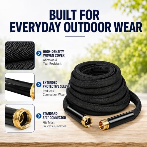 50FT Garden Hose, 5/8-Inch Flat Ultra Lightweight Flexible & Kink Free - Image 3