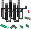 QSK-745 In-Ground 5-Inch Pop-Up Adjustable Sprinkler 5-Pack With Quick Hose Connectors And Splitters by Quick-Snap
