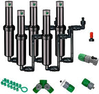QSK-745 In-Ground 5-Inch Pop-Up Adjustable Sprinkler 5-Pack With Quick Hose Connectors And Splitters by Quick-Snap