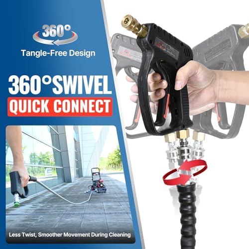 YAMATIC 3/8" Pressure Washer Hose 50 FT with Stainless Steel Quick Connect - Image 5