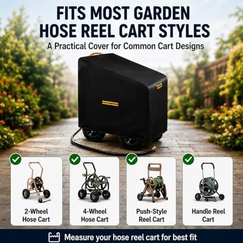 Heavy Duty Garden Hose Reel Cart Cover for Giraffe Tools Garden Hose Reel Cart 2 Wheels Stainless Steel Heavy Duty GWRH1V001 2024-Present - Image 2