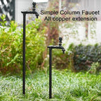 Free Standing Hose Holder, Garden Fountain, All-Copper Cylinder and Faucet, Suitable for Irrigation and car Washing(40cm/15.7in) - Image 3