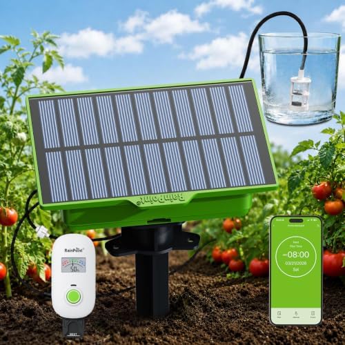 RAINPOINT Solar WiFi Drip Watering System & WiFi Moisture Sensor Combo Pack by RainPoint
