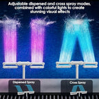 Tomshine Rechargeable Pool Fountain with Lights, 42 RGB LED Effects, 360° Rotating Dual Spray Waterfall, 1800mAh IP68 Submersible Floating Sprinkler Cooler for Above/Inground Pools Accessories - Image 6
