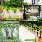 Raised Bed Irrigation Set with 1/4 Inch Tubing, Flexible Nozzle Tubes and Fittings for Home Yard Watering Layouts Drip Watering Set Irrigation Hose Garden Mist Adjustable Nozzle Fast Fit Tubing - Image 6