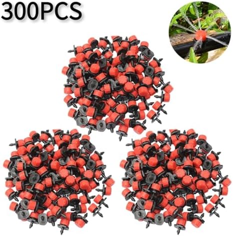 Adjustable Irrigation Drippers Irrigation Nozzle Adjustable Dripper Sprinkler Emitter Micro Drip Watering Spray Water Dropper Head(300PCS) - Image 2