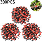 Adjustable Irrigation Drippers Irrigation Nozzle Adjustable Dripper Sprinkler Emitter Micro Drip Watering Spray Water Dropper Head(300PCS) - Image 2