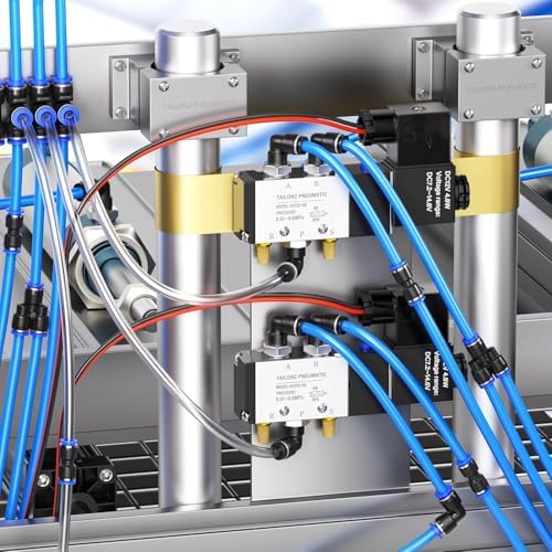TAILONZ PNEUMATIC 200 pcs Straight Push Connectors Plastic Quick Release Connectors Air Line Fittings for 1/8 5/32 1/4 5/16 3/8 1/2 4MM 6MM 8MM 10MM 12MM Tube (2 Way) - Image 5