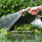 HOSUN Fire Hose Nozzle & Orange Garden Hose Nozzle, Heavy Duty Fireman Style Garden Hose Nozzles, Leak Proof & Adjustable Water Nozzle High Pressure - Image 6