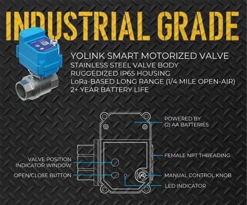 YoLink LoRa Smart Water Leak Protection System, Including 3/4" Commercial Grade Smart Motorized Stainless Steel Valve, (3) Water Leak Sensors, Hub: Up to 1/4-Mile Range, IFTTT, Alexa, Home Assistant - Image 6