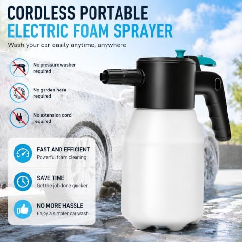 Electric Foam Sprayer, Rechargeable Portable Pump Sprayer - Image 2