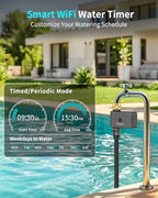 WiFi Water Timer Brass Inlet, 2.4GHz Smart Sprinkler Timers, 1 Zone Hose Timer with WiFi Hub, Voice/App Control with Alexa & Google Assistant, Auto/Manual Watering, Rain Delay, for Garden, Yard, Lawn - Image 4