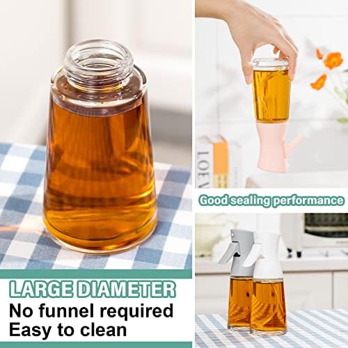 Lallisa 4 Pcs Oil Sprayer for Cooking 180 ml Glass Olive Mister Oil Dispenser Bottle for Kitchen Vinegar Spritzer for Air Fryer Gadgets Making Baking Frying Bbq Salad Accessories - Image 5