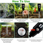 295mm Long Soil Moisture Sensor Meter Long Probe, Soil PH Meter, Soil PH Tester Gardening Tool Kits for Plant, Tree, Soil Tester for Moisture Great for Garden, Lawn, Farm, Indoor & Outdoor Use - Image 5