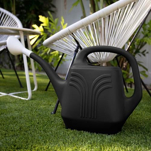 Bloem: Promo Watering Can: 2 Gallon Capacity - Black - Durable Resin, Removable Nozzle Spout, Two Handles, Wide Mouth, Indoor/Outdoor Use, Gardening - Image 2