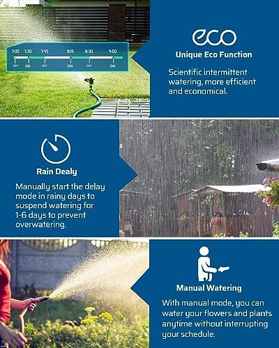 DEWENWILS Water Timer 3 Zone with Automatic/Rain Delay/Manual Mode - Image 4